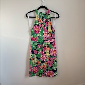 Lilly Pulitzer Floral Mini Dress - Pink and Green Size S